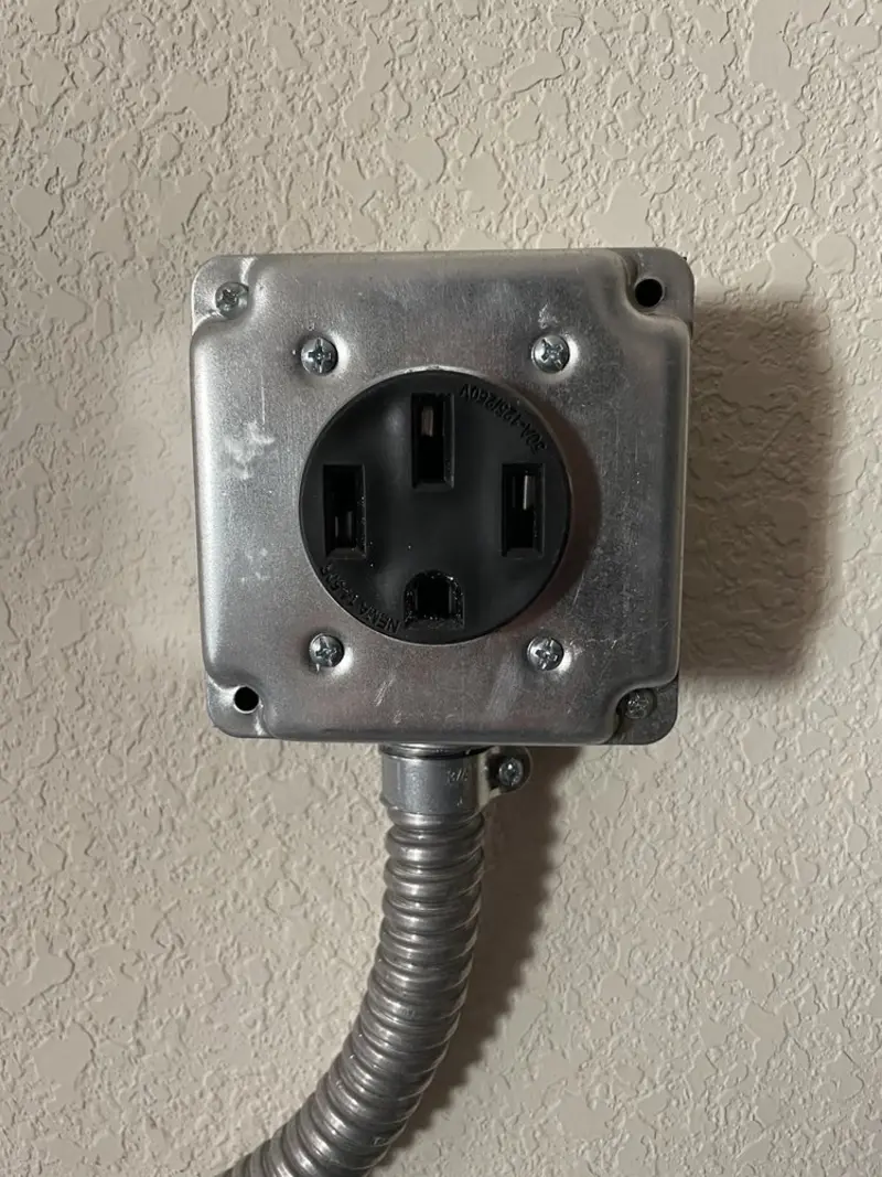 NEMA 14-50 outlet installed for Electrical Panel Upgrade in Franconia